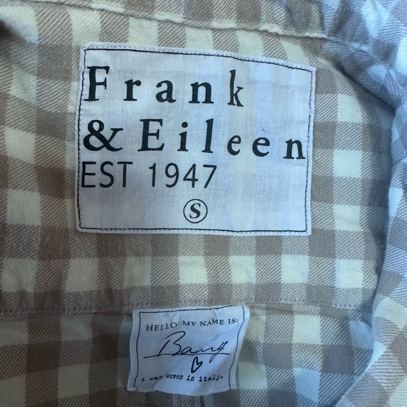 Frank and Eileen Women’s Gingham Barry Button Up 100% Cotton Small - Picture 10 of 12